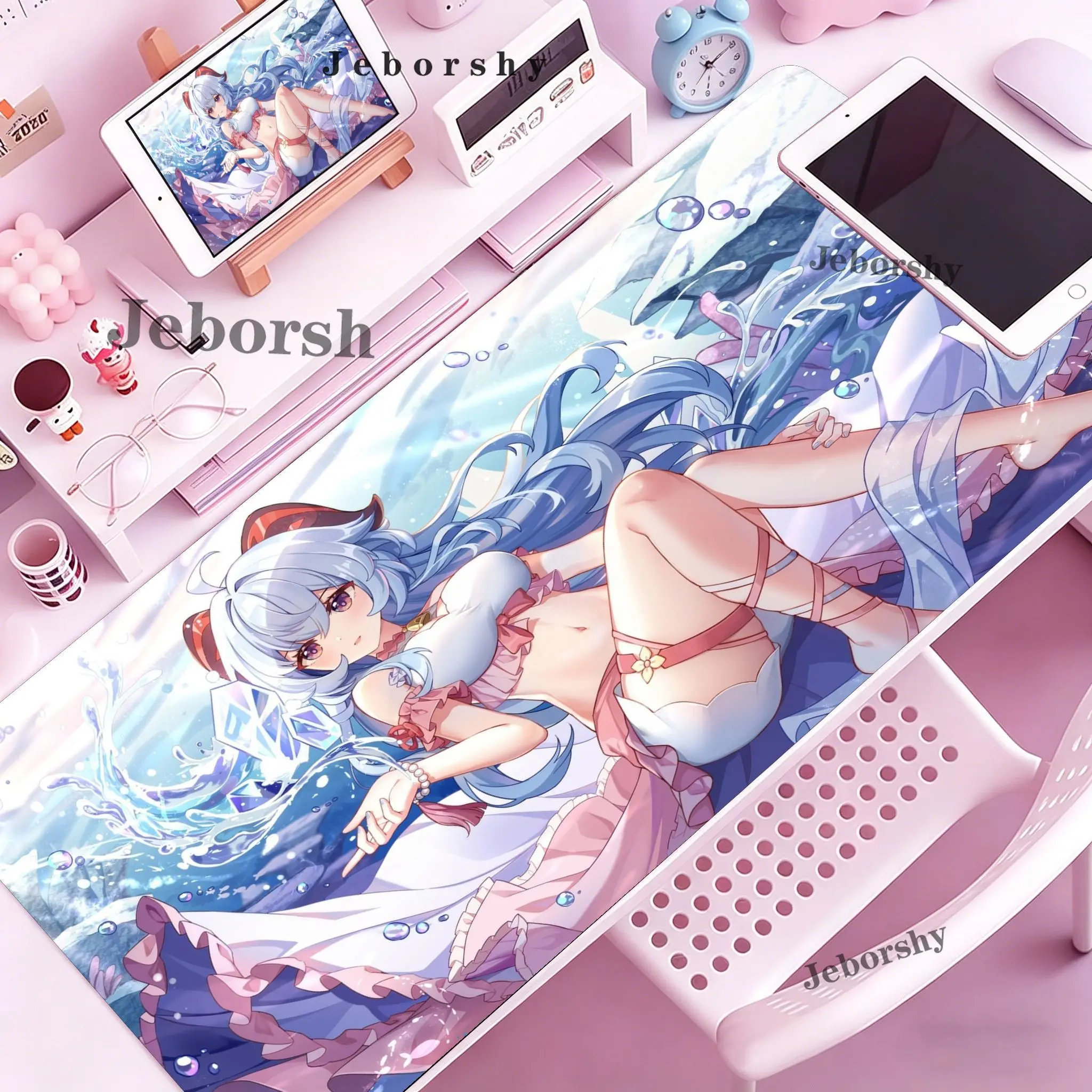 Ganyu Large Gaming Mouse Pad Desk Pad Desktop Mat Surface for Computer Mouse Deco Gaming Desktops Carpet for Mouse Playmat