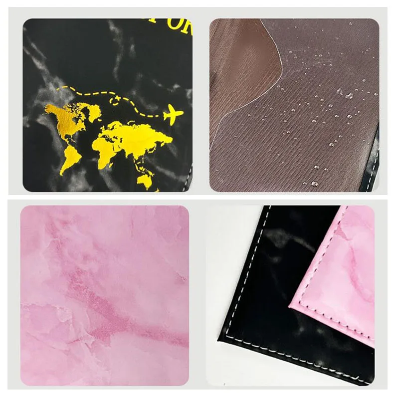 

Обложка для паспорта из искусственной кожи для мужчин и женщин, органайзер, защитный держатель для карт, обложки для документов с золотыми буквами, дорожный чехол для паспорта