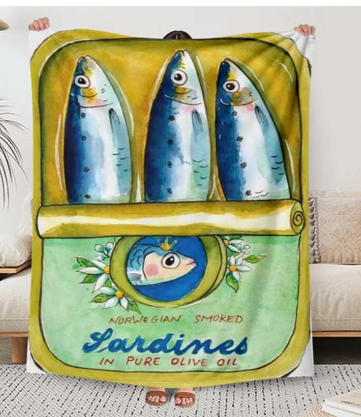 Canned Sardine Blanket Various Sizes, Soft, Warm, Multifunctional Sofa Cover, Home Leisure Blanket, Air Conditioning Blanket