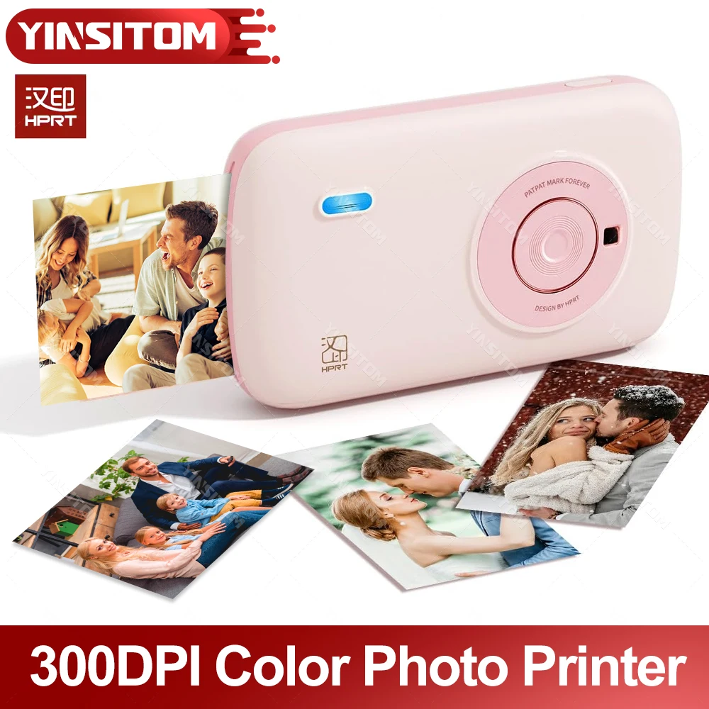 

CP2100 Portable Color Photo Printer Handheld Pocket 300Dpi 2X3 inch Sticky-backed Photo Paper Printing Machine For Home Papers