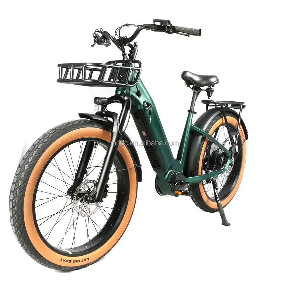 7speed Ebike Cruiser Fat Tire Fast 26inch Electric Fat Tire Bike 48v Electric Bike Wholesale Long Range Electric Mountain Bike