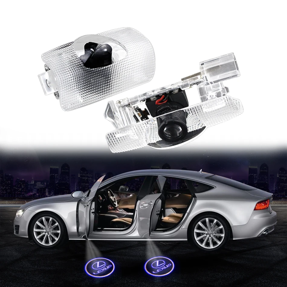 2pcs LED Car Door Shadow Light Welcome Logo Laser Projection Lamp Canbus No Error 12V for Lexus RX ES GX LS LX IS 12V Universal