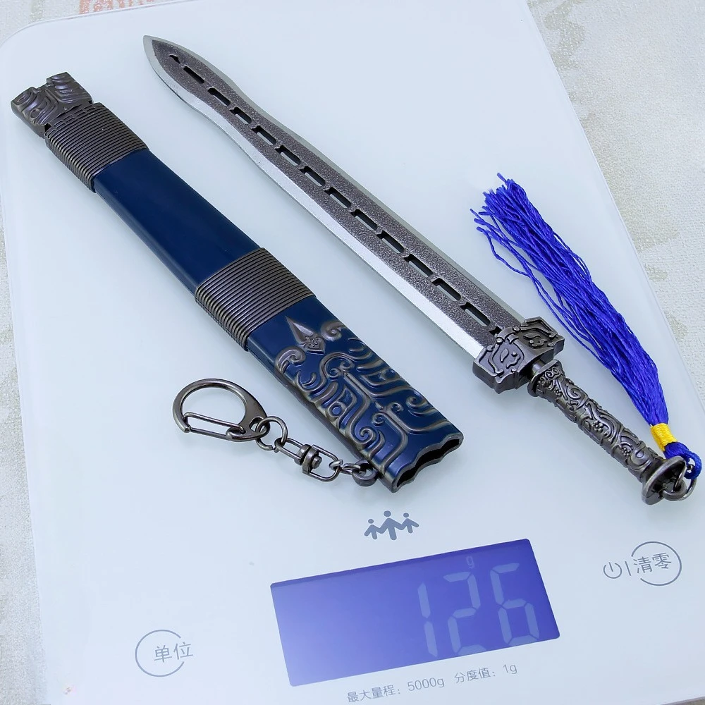 22CM Zwaard Dynastie Ding Ning Wapen Da Xing Zwaard Volledig Metalen Ambachtelijke Model Collectible Bureau Ornamenten Veilig Cosplay Prop Jongen speelgoed