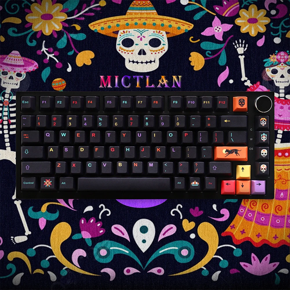 

Personality GMK Mictlan Keycaps Sublimation 129 Keys Cherry Profile Keycaps for 68/87/104/108 Mx Switch Mechanical Keyboard