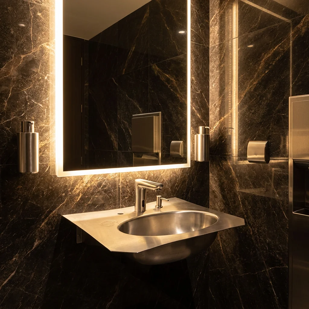 Factory Direct Custom 304 Stainless Steel Washbasin Can Be Used in Public Places of Hotel Bathrooms.