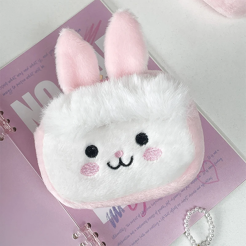 Lovely Fashion Toy Dolls Coin Purse Fluffy Soft Stuffed Backpack Pendant Portable Headphone Bag Cartoon Mini Storage Bag