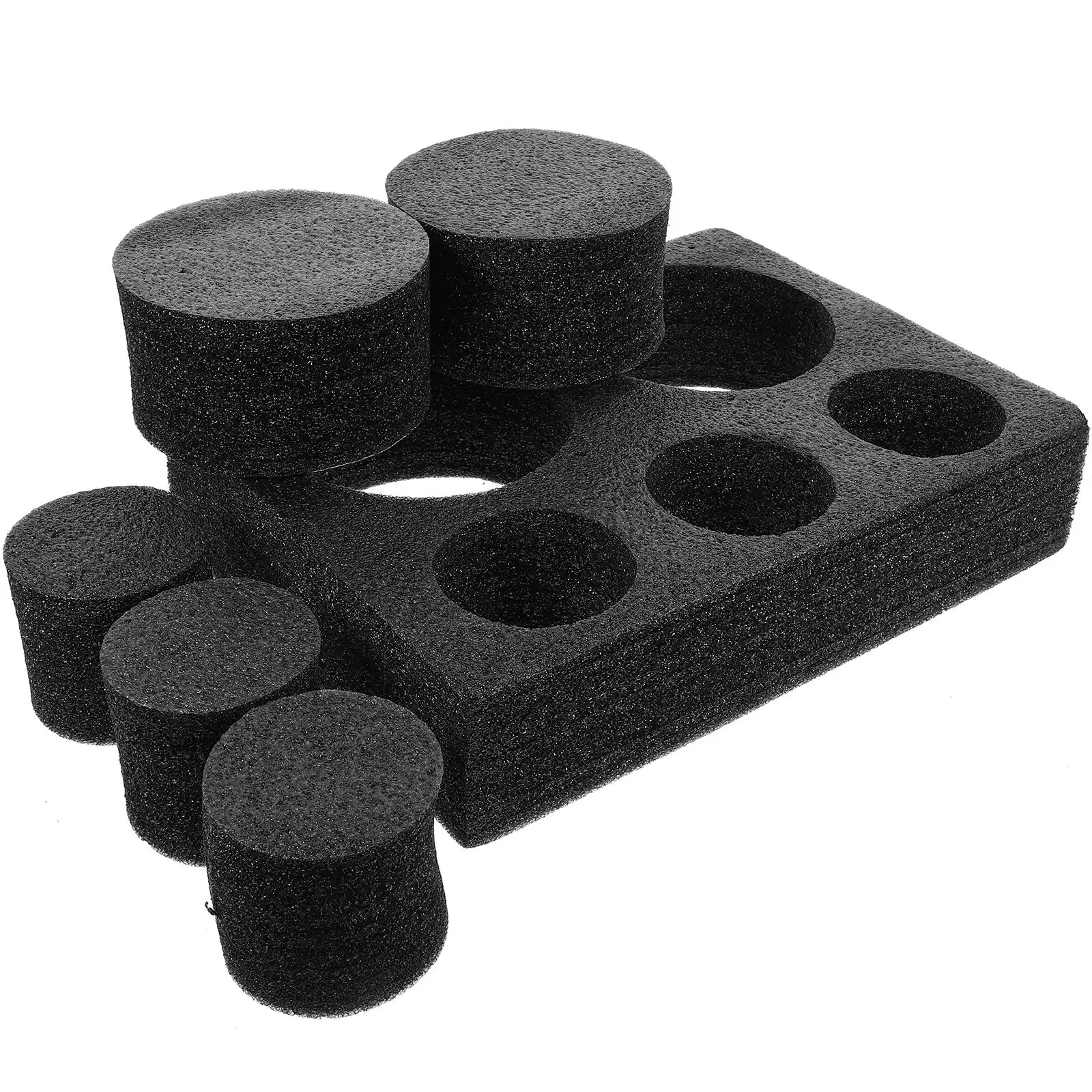 

5 Holes Black Cup Holder Tray Takeout Packing Supply Coffee Mug Carrier Drink Storage Cotton Beverage