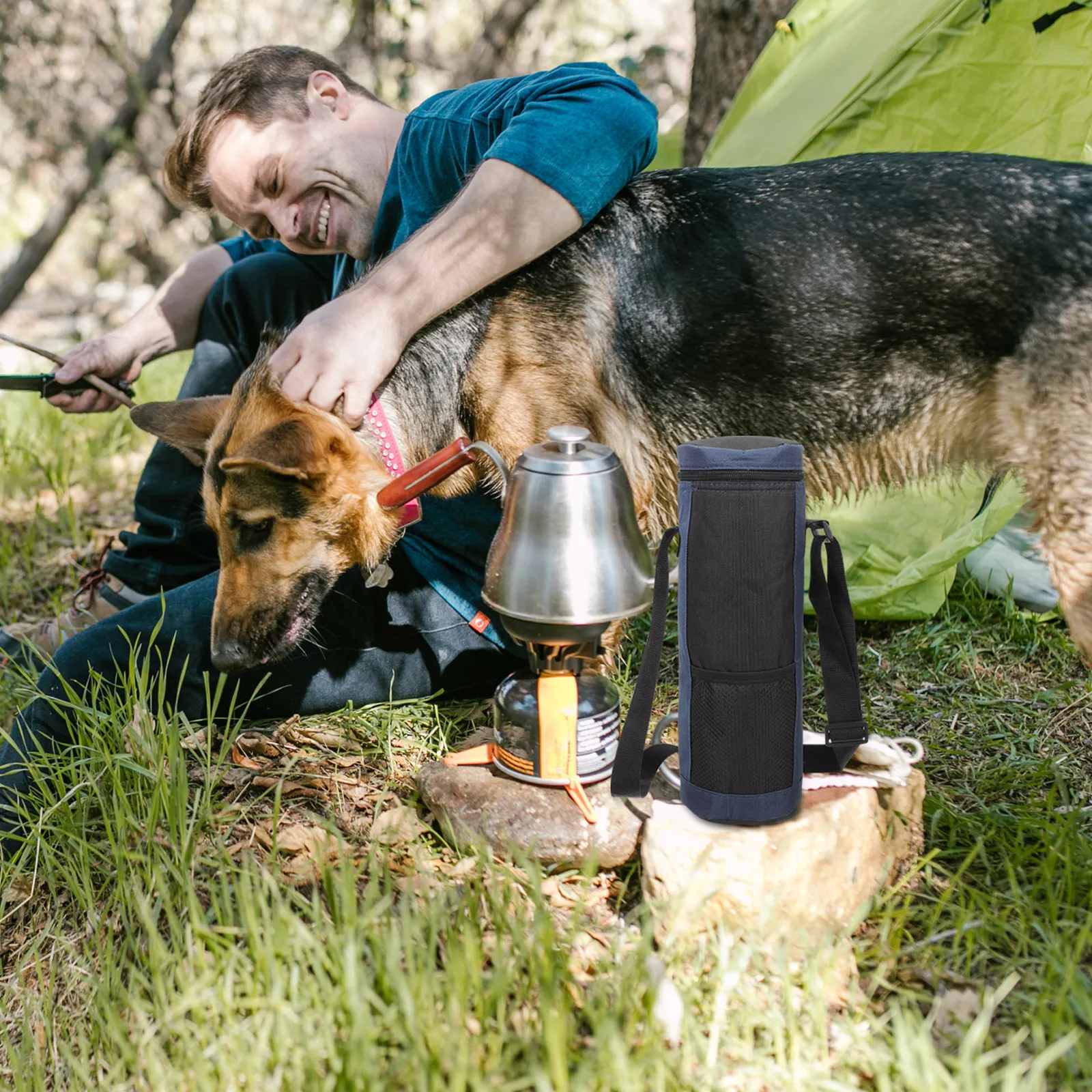 

Портативный термочехол для кружки из оксфордской ткани, сумка для хранения бутылок с водой для путешествий, кемпинга, походов, активного отдыха, регулируемый