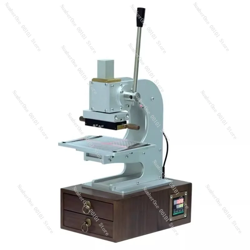 Leather Hot Stamping Machine Manual Logo Press Machine Infrared Positioning Leather Label Printing Tool DIY Craft Equipment