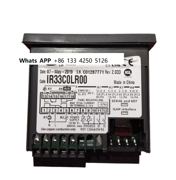 IR33C0LR00 original: controlador de temperatura italiano IR33COLOO