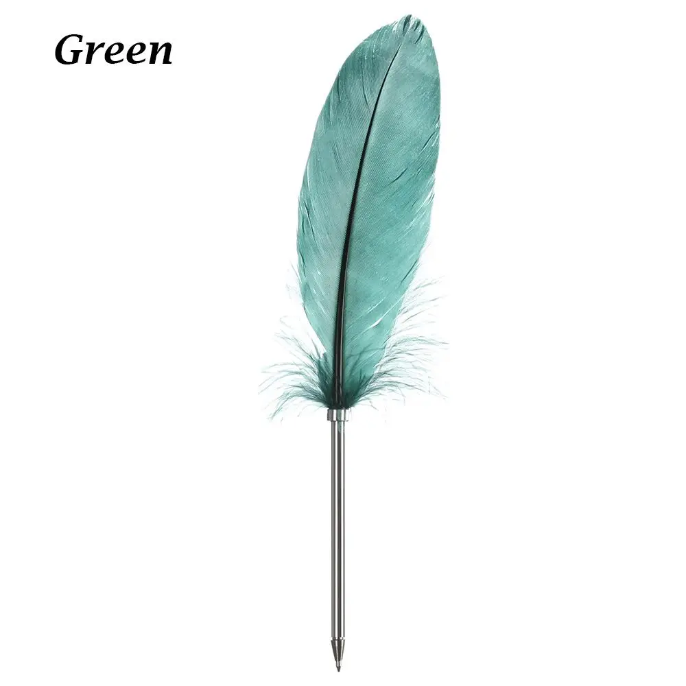 1Pc Christmas Gift Novelty Stationery Colorful Writing Tool Ballpoint Pens Feather Pen Signature