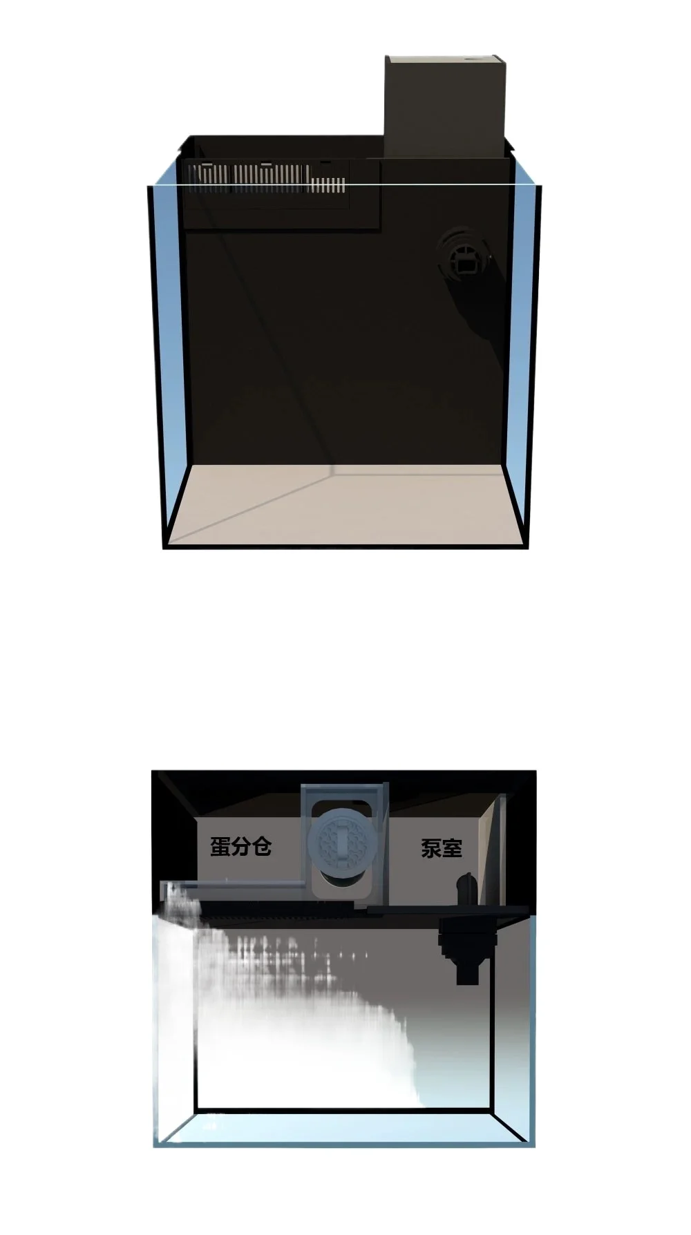 

Seawater tank full set of coral tank small living room desktop square tank ultra-white glass