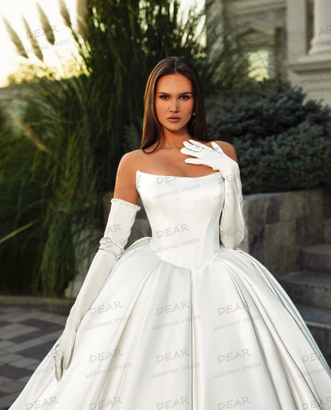 Simple Wedding Dresses Sexy Ruffles A Line Boat Neck Women Bridal Gowns Sweep Train 2026 Customized Vestidos De Novia Gloveless