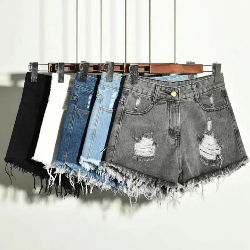 กางเกงยีนส์เอวสูงไซส์ใหญ่พิเศษ 6XL สำหรับผู้หญิง แฟชั่นฤดูร้อน เสื้อผ้าไซส์ใหญ่ กางเกงเอวสูง รุ่นฮิต