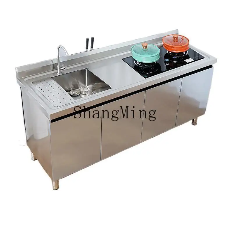 CL stainless steel fruit cutting table, fruit operation table,  pool integrated cabinet, general milk tea shop sink