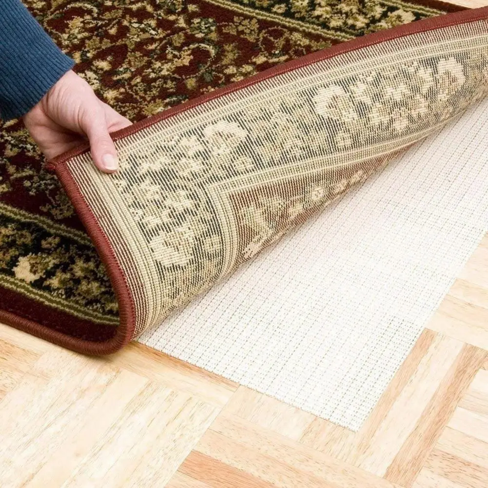 40-300cm Silicone Mat Anti Slip Sofa Yoga Mat Carpet Bathroom Door Mat Antiskid Net Cloth Silica Gel PVC Foaming For Home Room