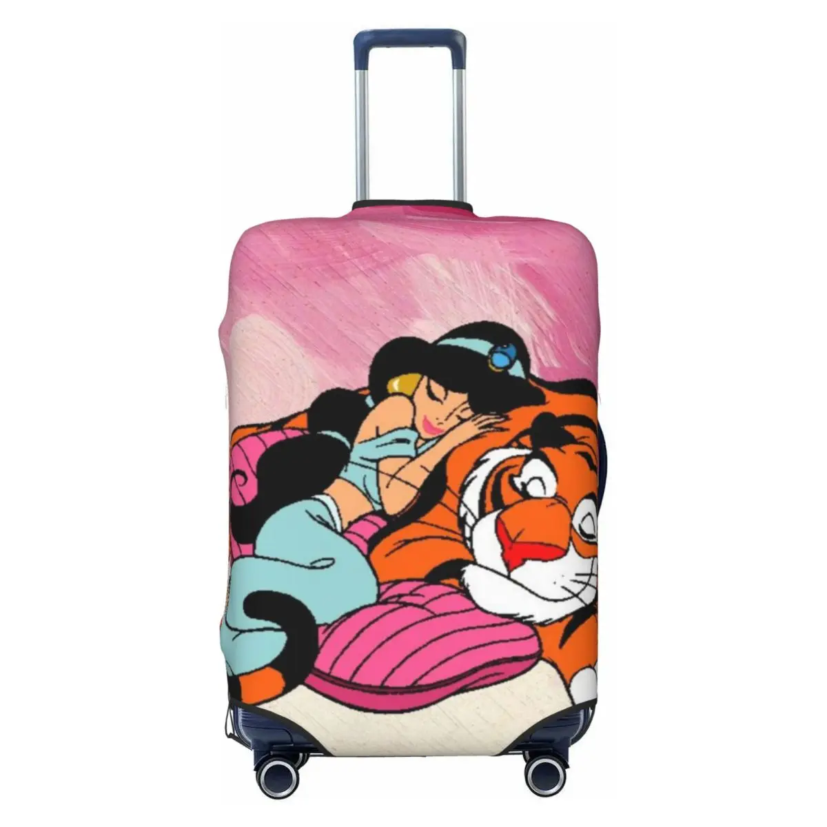 

Custom Princess Jasmine And Tiger Luggage Cover Funny Aladdin Suitcase Protector Covers Suit For 18-32 inch