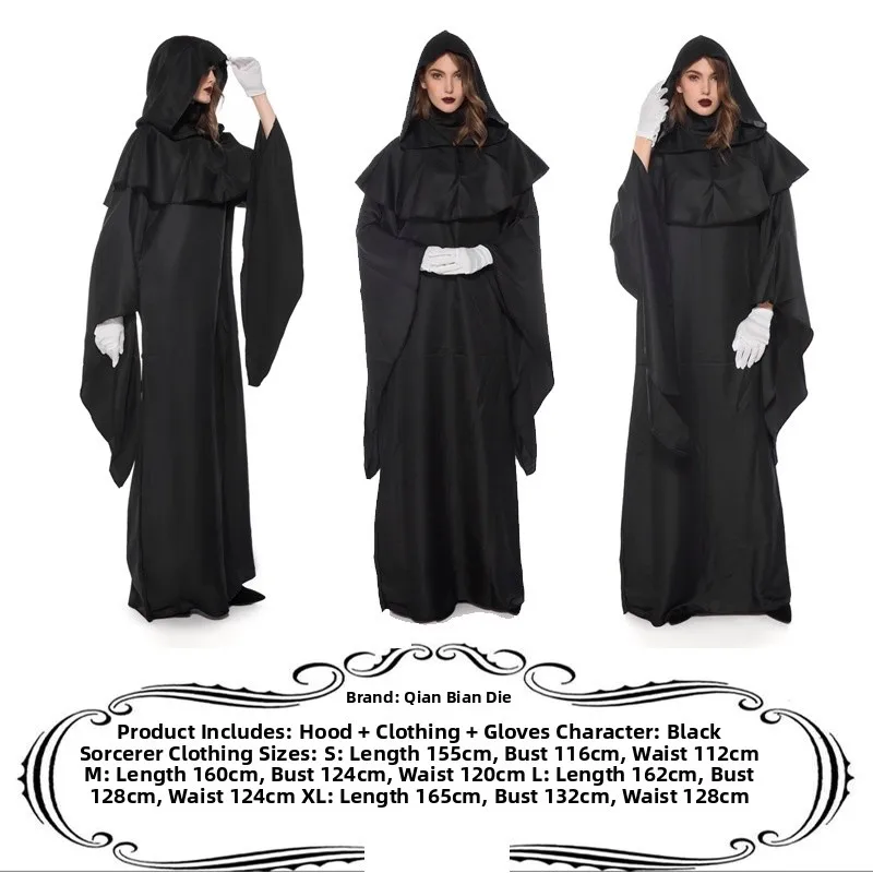زي عروس مصاصي الدماء وساحرة بمقاسات كبيرة من MXL، ملابس أداء للبالغين على المسرح، زي هالوين للساحرات، ملابس صينية تقليدية للنساء