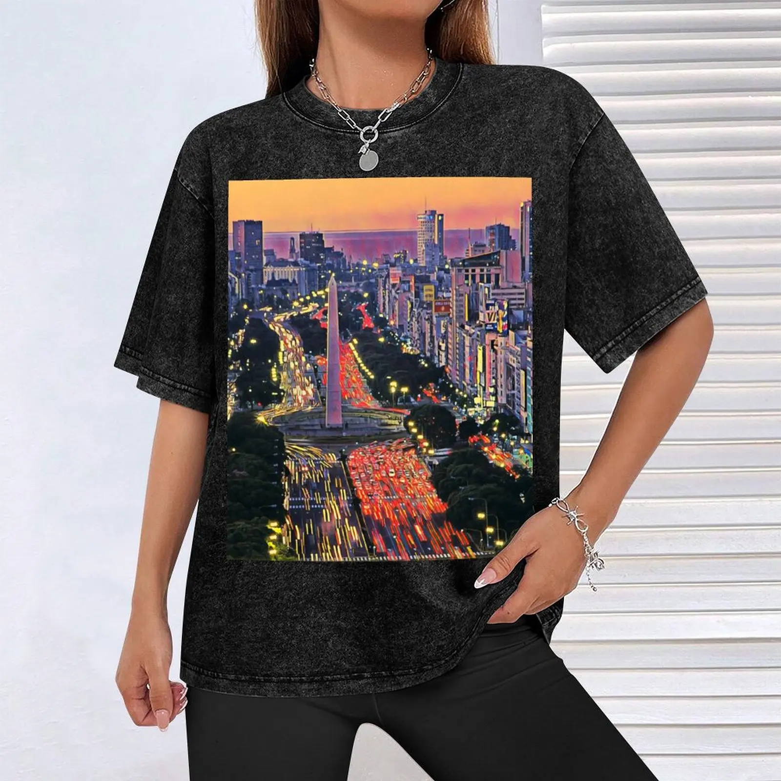 Buenos Aires at Night T-Shirt luxury t-shirt custom t shirt mens t shirts top quality
