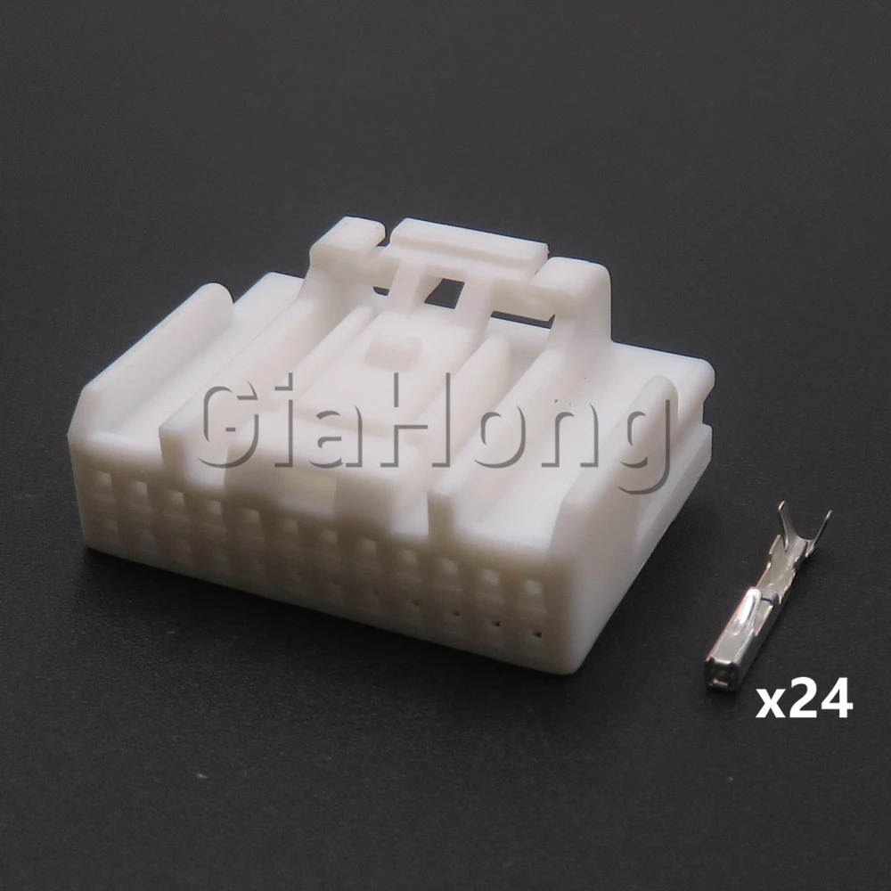 

1 Set 24 Ways Automobile Plastic Housing Unsealed Adaptor Auto Wiring Socket AC Assembly MG654102 Car Electrical Connector