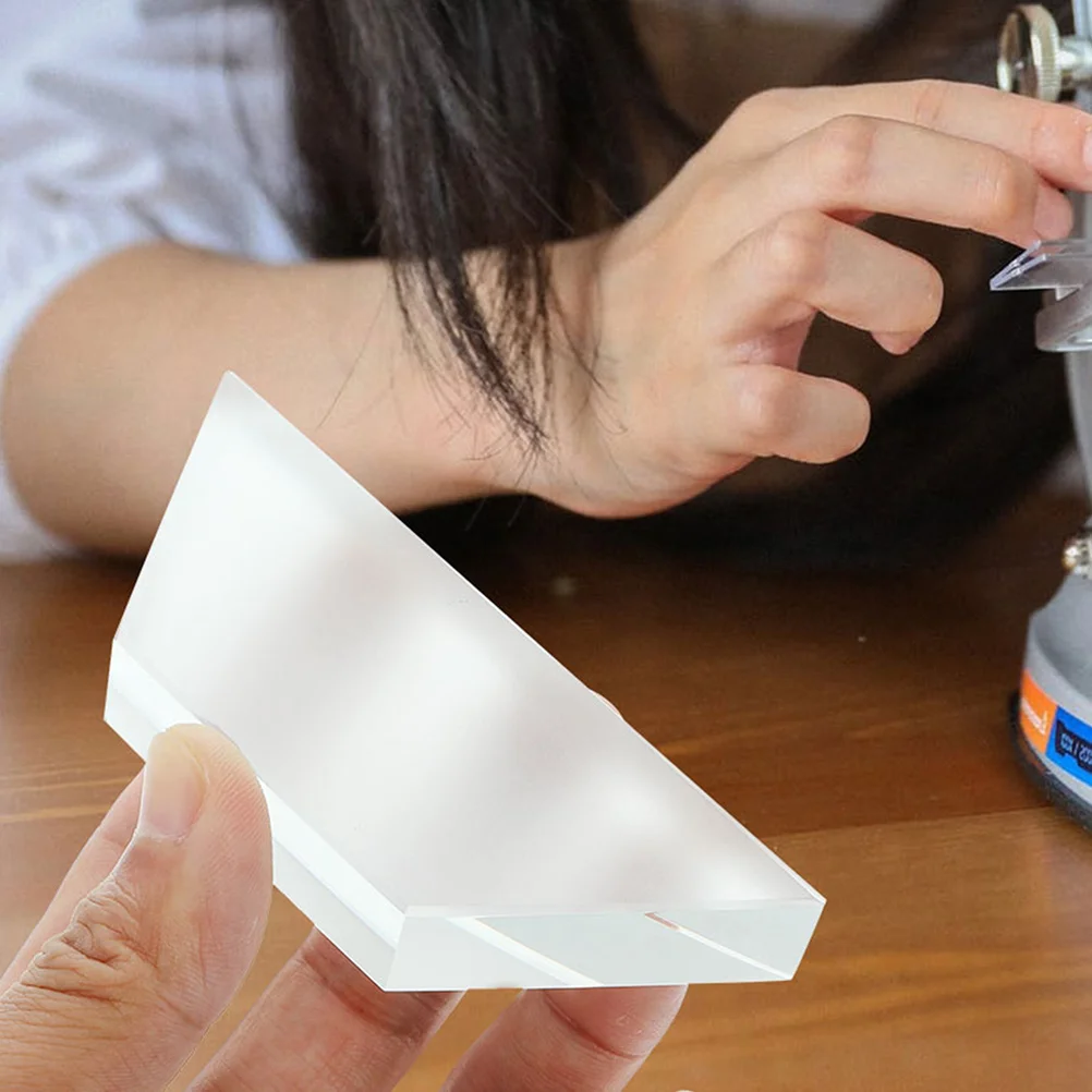 

3Pcs Optical Glass Lens Middle School Physics Teaching Aids Laboratory Use Precise Size Refractive Index Measurement