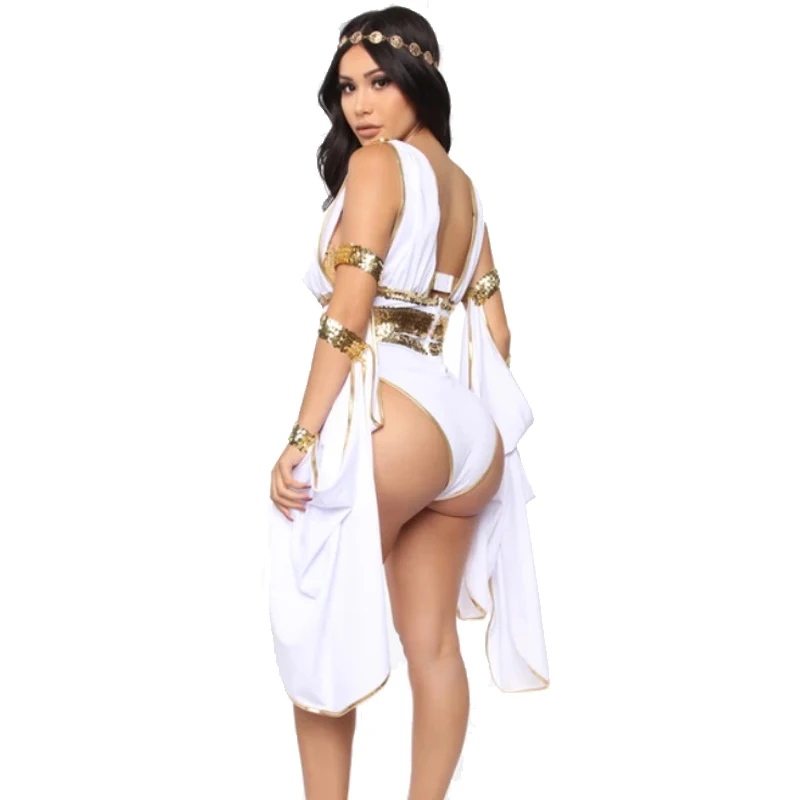 Mythos athen ischen Overall für Frau Kostüm griechische Göttin Athena Cosplay Karneval Halloween Kostüm Party kleid