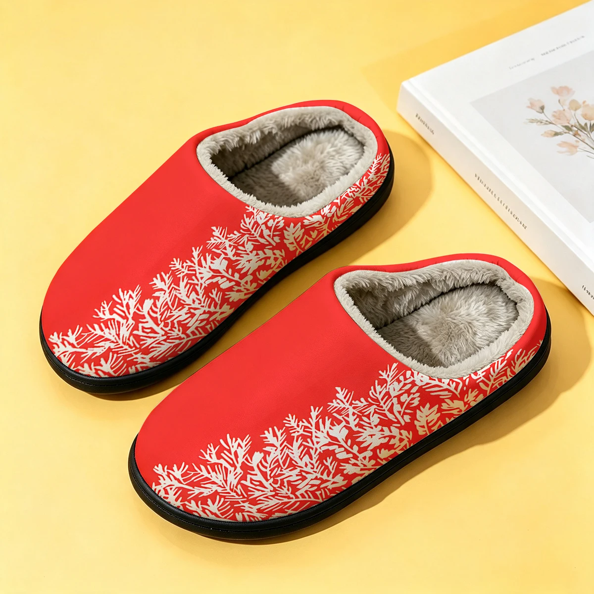 Red White Pine Tree Women's Wi - Men Shoes For Winter ulasan dan harga