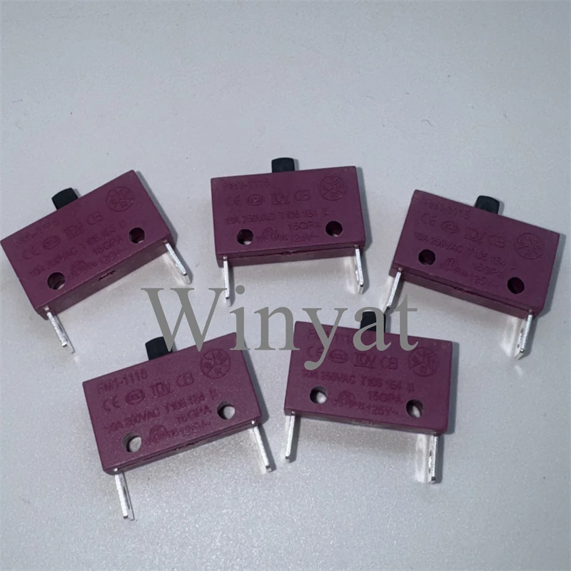 5pcs  Press Power Off Hair Dryer Switches Accessories FM1-1115 10A  FM1 PINK 1115