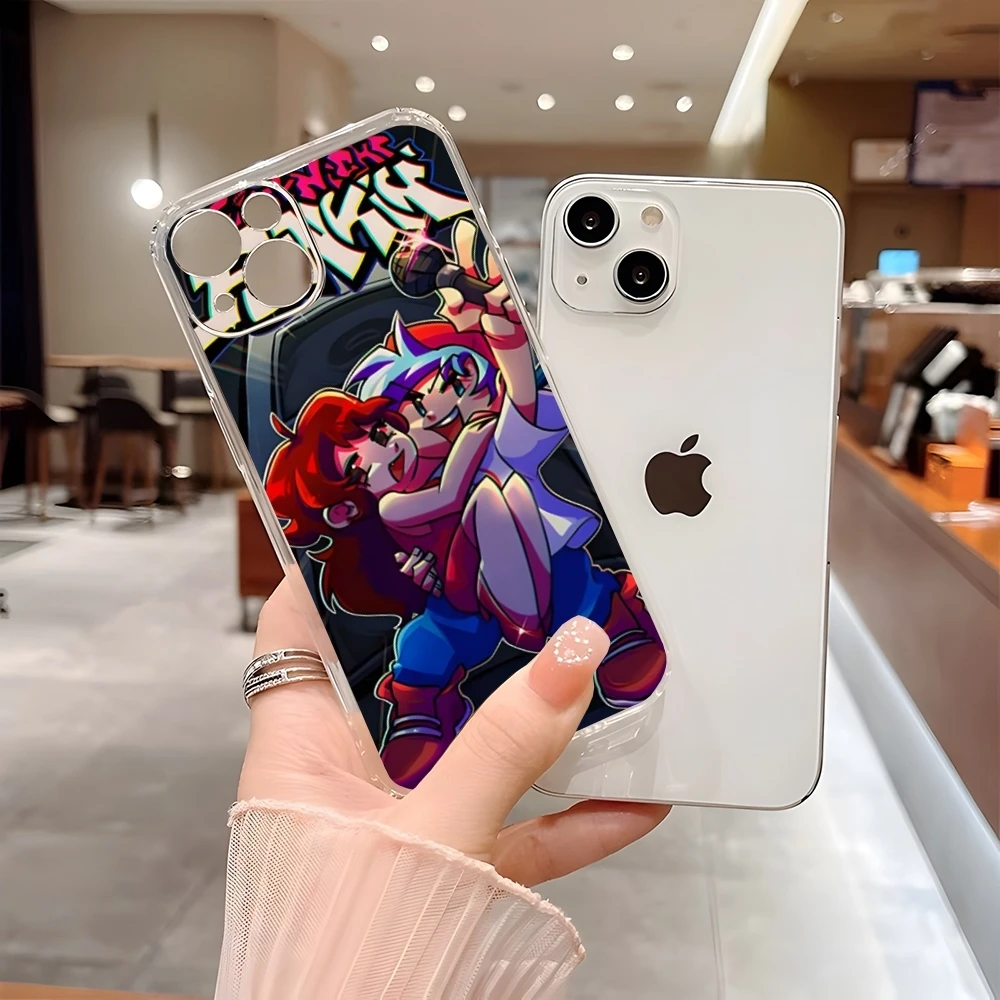 Чехол для телефона Friday Night Funkin Game, прозрачный для Iphone 15 Plus 16 Pro Max 14 Pro 11 12 Pro 13 7 8 X XR XS SE, задняя крышка