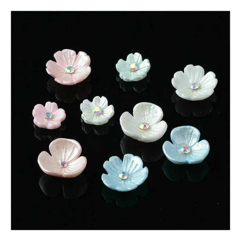 20 Pcs Resin Flower Snap Buttons DIY Jewelry Accessories crafts for Decoration Wedding Bag Clothing Decorative Embellishments