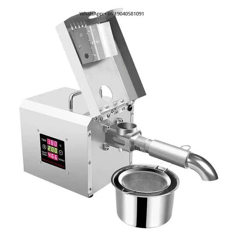 4kg/h Small  Stainless Steel Oil Press for Extracting Soybean Peanut Sesame and Rapeseed Oils