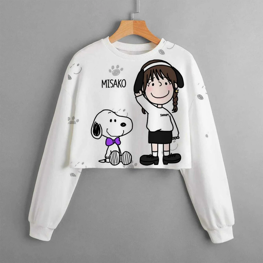 Snoopy Girls' Sportswear 2024 Spring and Autumn New Collection Children's Fashion Casual Top Girls' Fashion Children's Clothing