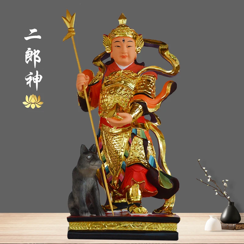 LARGE GOOD Asia HONG HOME Taoist Temple Patron saint ER LANG SHEN YANG JIAN God statue bless safety luck