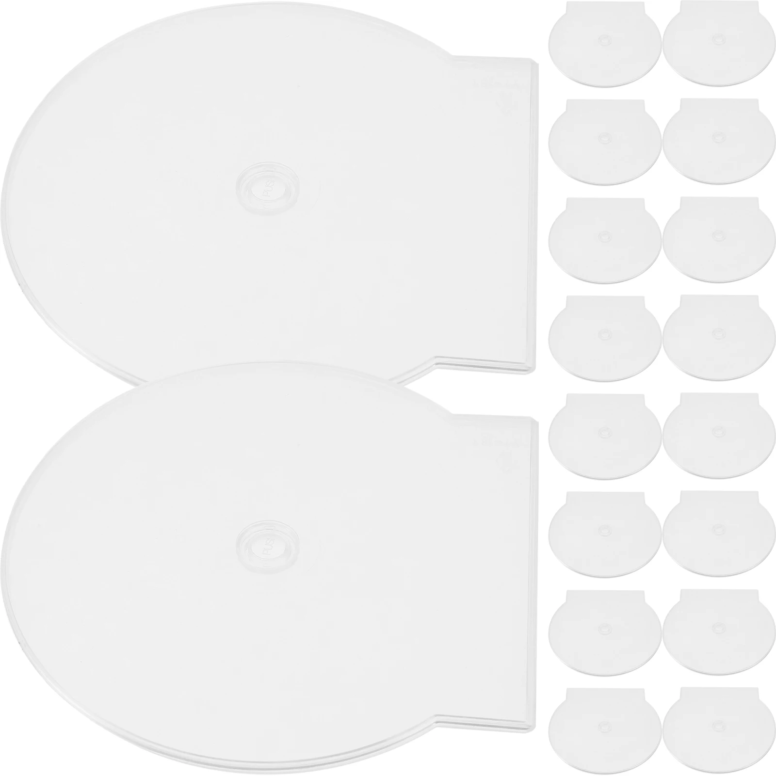 

20 Pcs CD Case Clear Holders Organizer Storage Cases Disc Plastic Single Travel