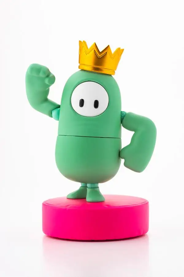 Shouwu PP994 Fall Guys Actionfigur mit mehreren Skins, Q-Version-Figur, grüner Hot-Dog-Mantel, Desktop-Modell-Display