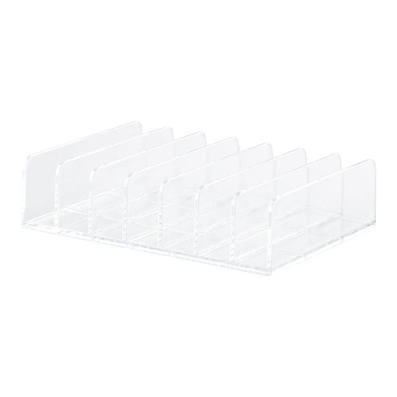 Makeup Organizer Desktop Multi-cell Display Box Makeup Blush Cosmetics Shelf 7-compartment Plastic Eye Shadow Tray Storage Box