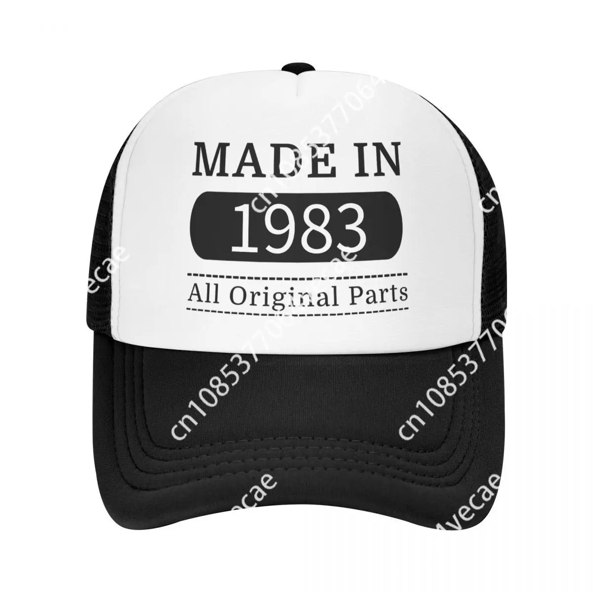 All Original Parts Made In 1983 Trucker Hat Adjustable Adult Custom Birthday Year Gift Baseball Cap Summer Hats Snapback Caps