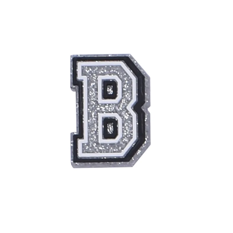 Sliver for Croc Charm Summer Shoes Accessories Shoe Charms Decorations Designer Kids Letter for Crocs Charms Women Pins Jeans