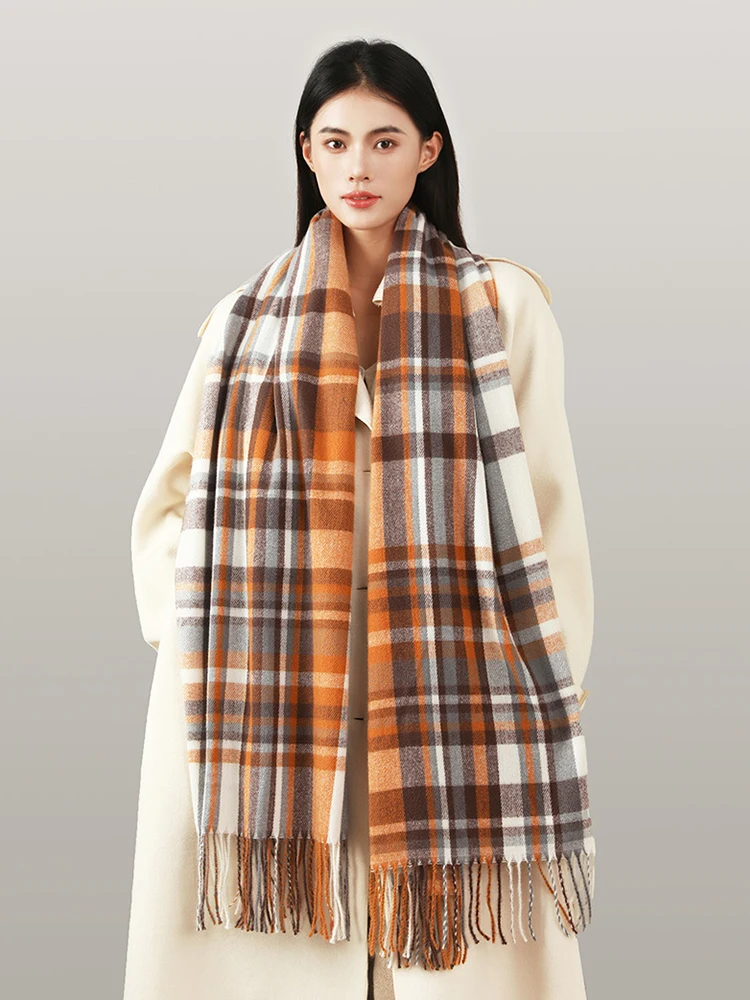 

Autumn Winter Women Scarf Preppy Style Vintage Plaid Scarve Tassel Pashmina Mujer Femme Foulard Bufanda Wrap Shawl Echarpe Hiver