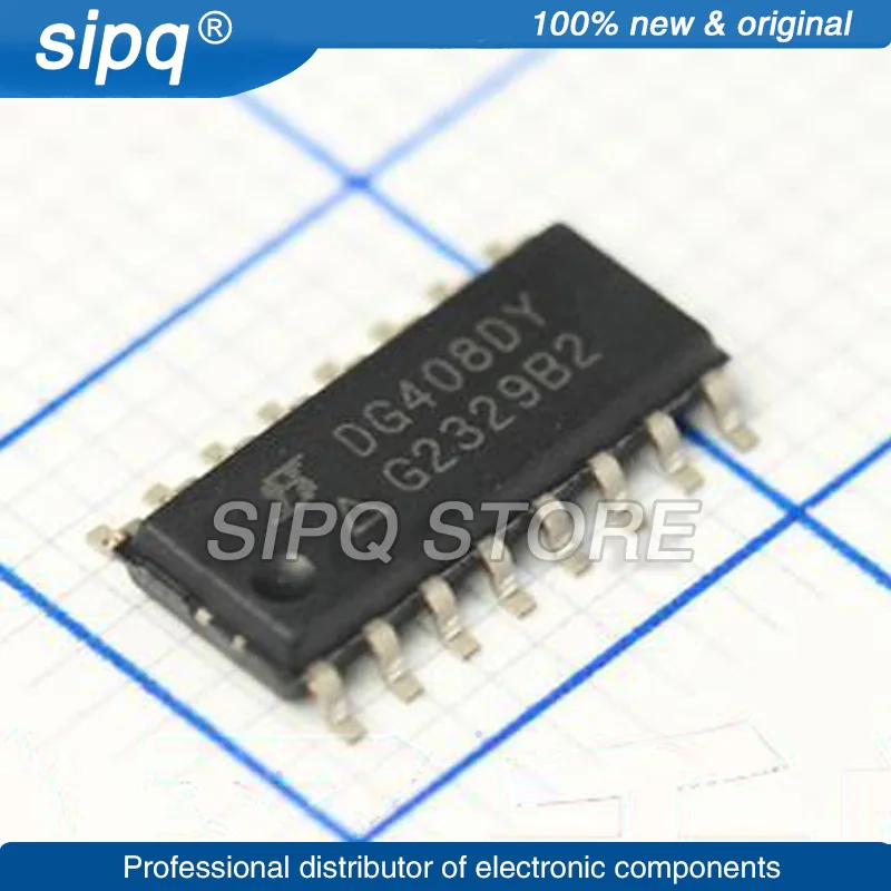 10PCS/LOT DG408DY-E3 DG408DY 100Ω 1 SOIC-16 ANALOG SWITCHES / MULTIPLEXERS Brand New Original In Stock Authentic Product IC