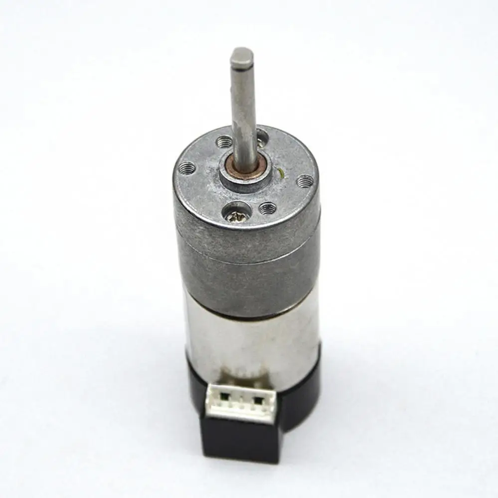 Three Wire Encoder 25GA Geared Motor DC 3-24V High Torque Reduction Motor with Pulse Speed Feedback Encoder Geared Motor