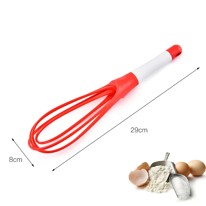 

Silicone Egg Beater Portable Handheld Egg Beater Food Grade Plastic Foldable Rotating Egg Beater Kitchen Accessories