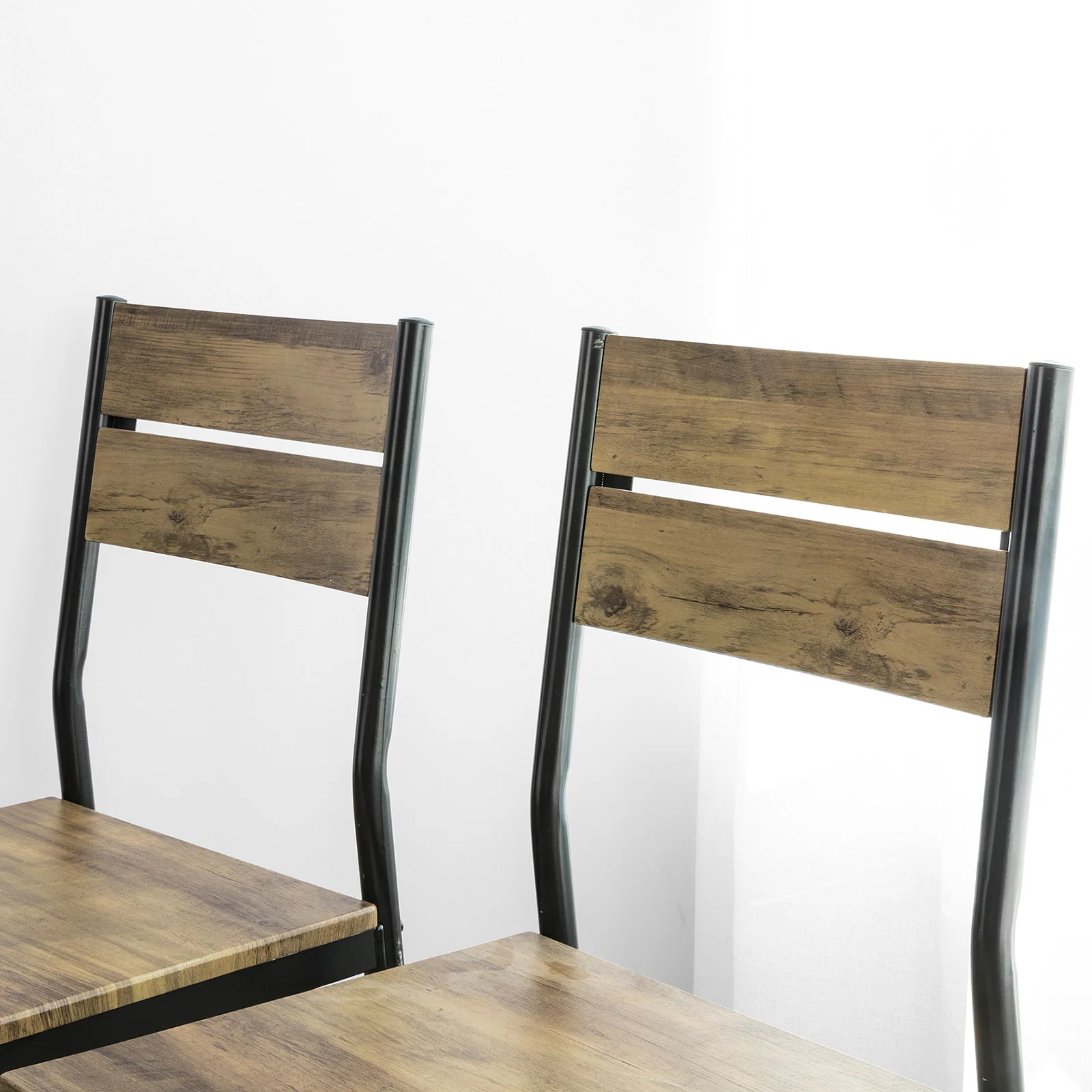 SoBuy FST72-Nx4 4er Set Esszimmerhocker, Küche, Restaurant Esszimmerstuhl Hocker Holzstuhl mit Rückenlehne 39x42x82 cm – Detail 3