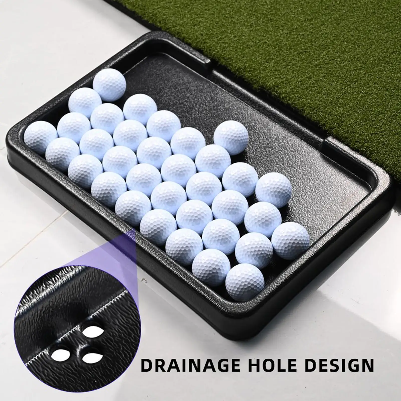Golf Ball Storage Tray Premium Large Capacity Golfball Container Golf Driving Ball Box Golf Ball Tray for Backyard Golfer Gift
