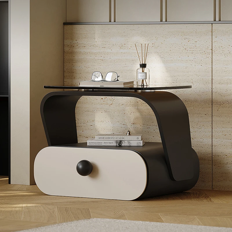 

Небольшая тумбочка для хранения, стеклянная, современный, скандинавский, белый дом, крутая прикроватная тумбочка, конец комнаты, уникальная мебель Mesa De Noche, спальня