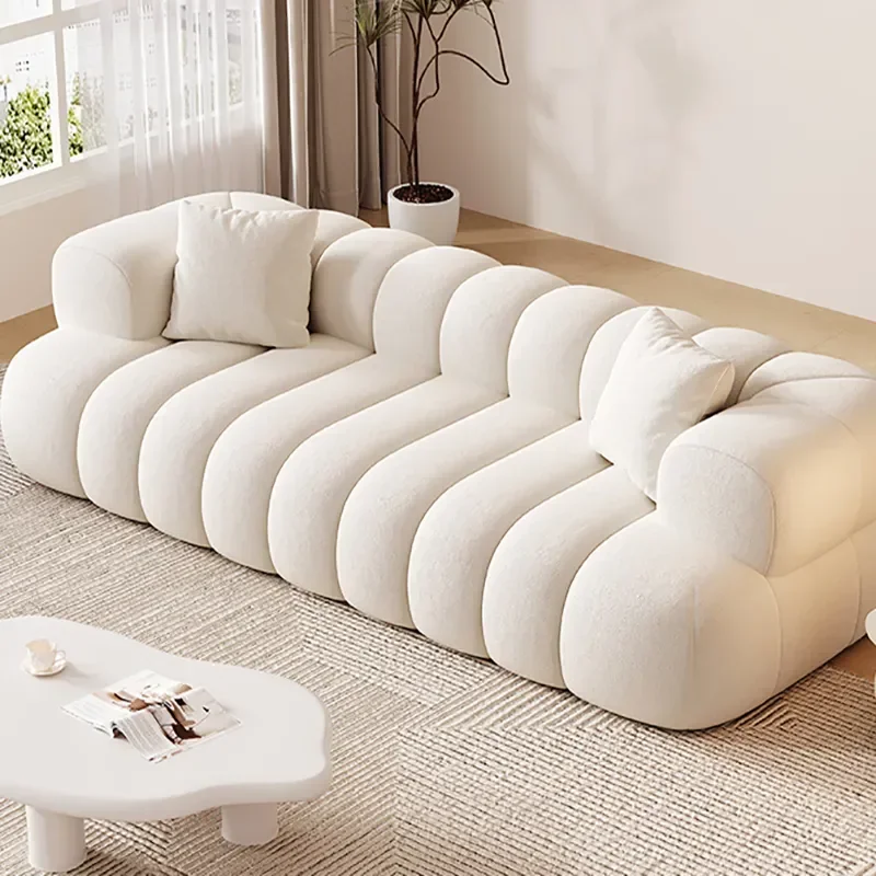 W europejskim minimalistycznym tkanina Sofa do salonu nowoczesna 2-osobowa Sofa do salonu sypialnia malutka domowa artykuły domowe rozpuszczalna