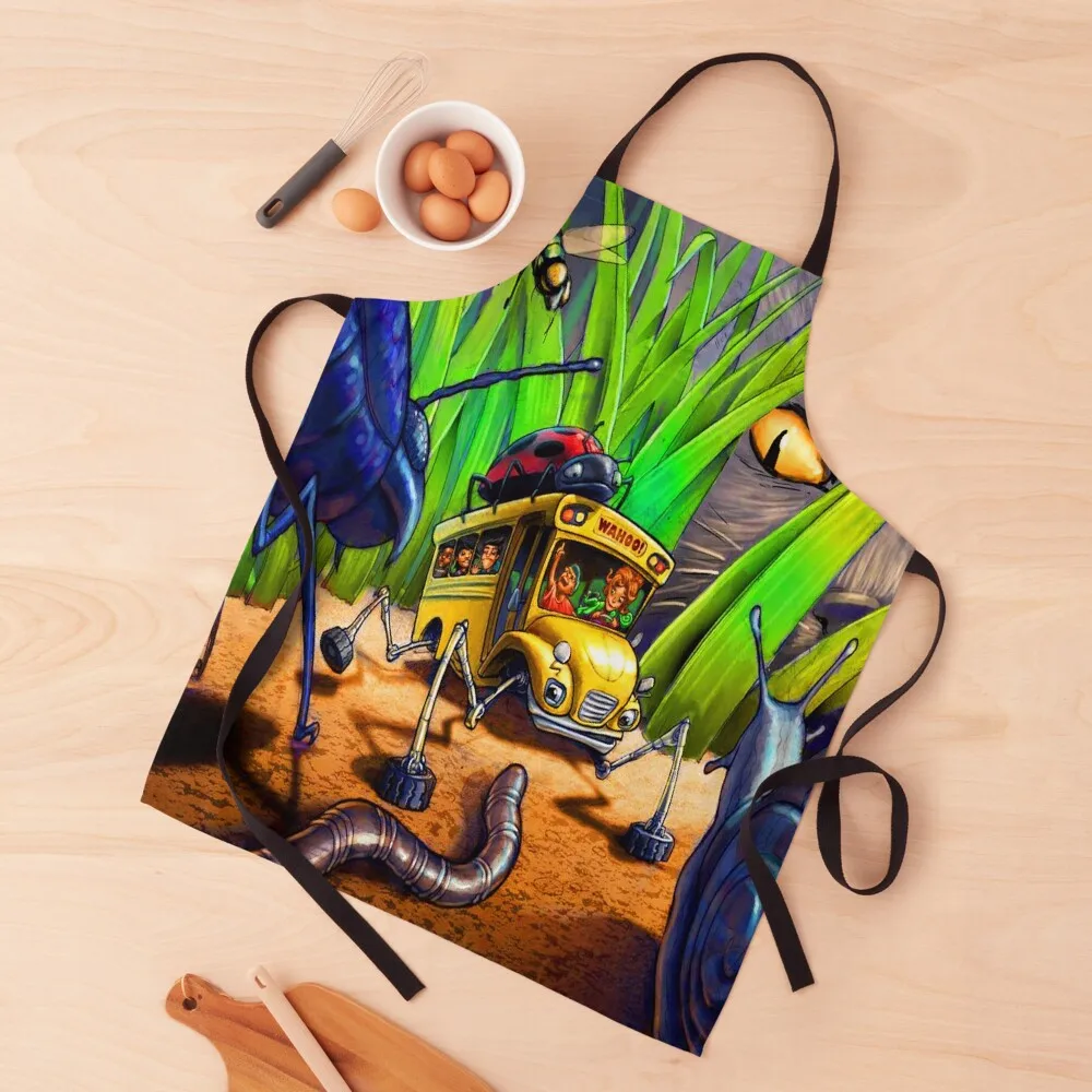 

Funny The Magic School Bus gift for fans. the magic school bus characters. Apron Home Cleaning For Women Kitchen Cooking Apron