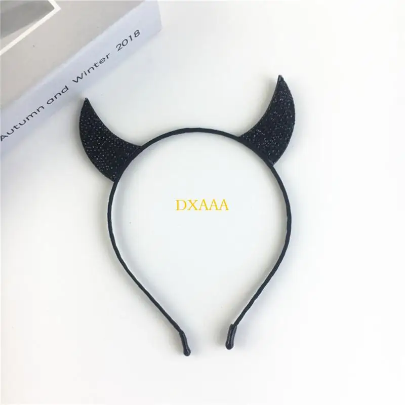 

DXAA Devil Horns Hair Hoop Rhinestones Headwear Headband Halloween Party