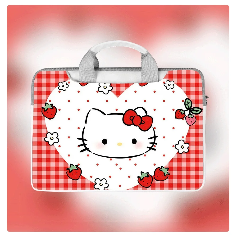 

Стильная сумка для ноутбука Hello Kitty 12, 13.3, 14, 14.6, 15, 16 дюймов, водонепроницаемый чехол из ПУ для ноутбуков HP, Dell, Asus, Acer, праздничный подарок