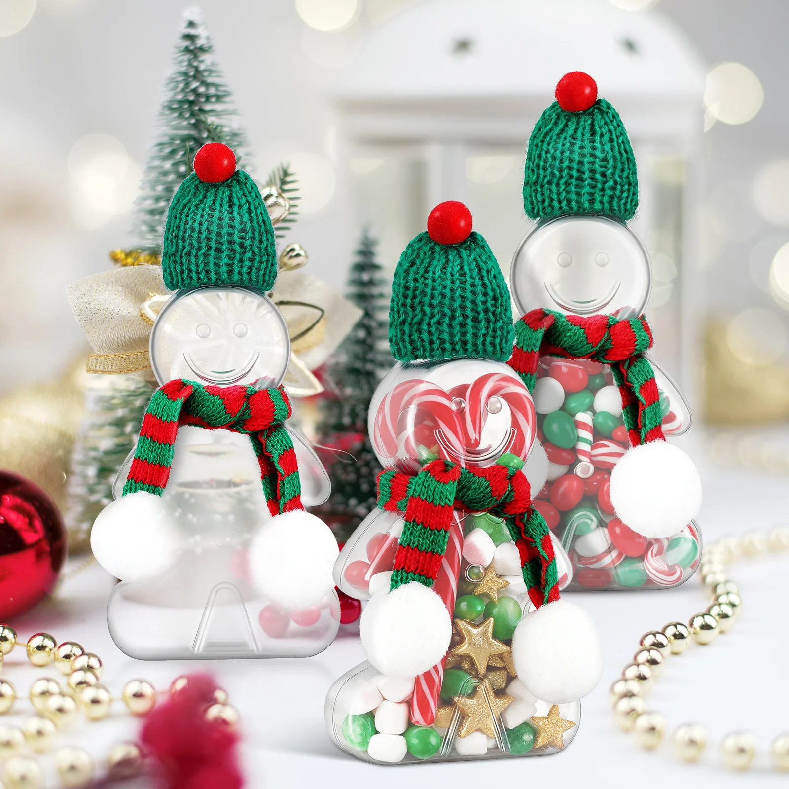 

1 Set Of Gingerbread Juice Bottles Christmas Themed Portable Leakproof Beverage Containers For Smoothies Milk Iced Tea Coffee